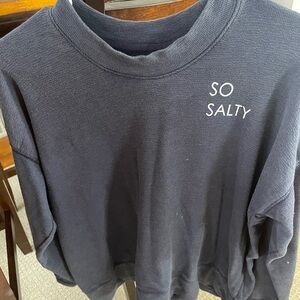 Aerie Navy Blue Crew Neck Sweater